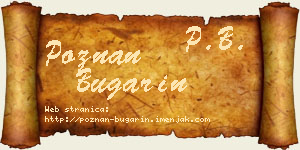 Poznan Bugarin vizit kartica
